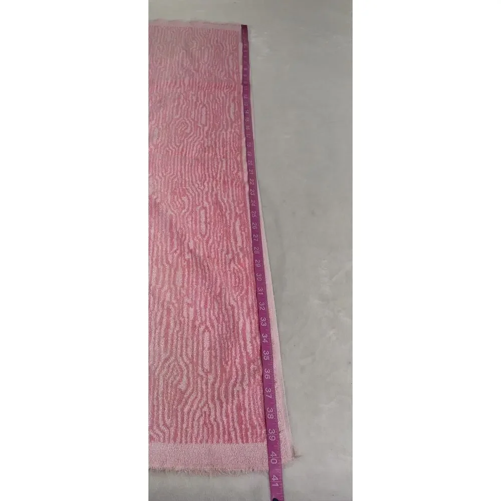 2 Vintage Fieldcrest Pink Towels, 1 Washcloth Zebra Tiger Wood Grain Pattern